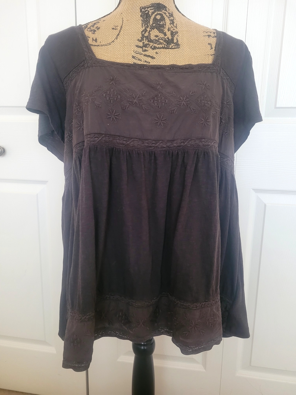 🩶 Lucky Brand Peasant Top